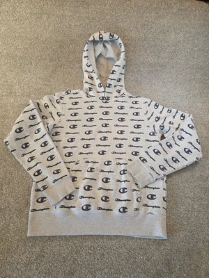 Sudadera con Capucha Pullover XL Pullover Sudadera con Capucha Gris Estampado Completo Foto 1 de 4