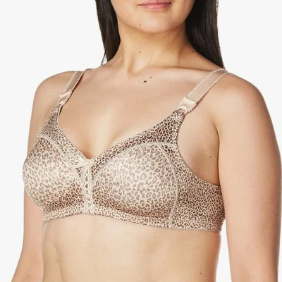 Sujetador Bali Doble Soporte Inalámbrico Cobertura Completa Elastizado Cool Comfort 42B Cheetah Foto 1 de 4