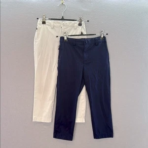 Vineyard Vines - Boys Set of 2 navy & stone Performance Pants cotton blend SZ 5 - Picture 1 of 13