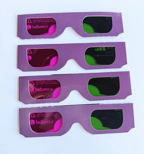 Coraline DVD Movie ( REPLACEMENT 4 Pairs of Paper 3D Glasses ONLY ) Lot - Picture 1 of 2