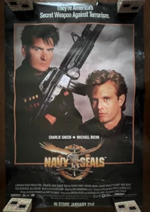 Rolled Navy Seals 1990 Double-sided Movie Poster 27x40 Charlie Sheen - Picture 1 of 2