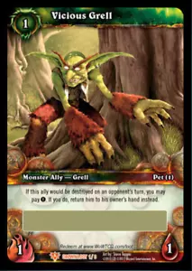 Tarjeta de botín de jcc de World of Warcraft Vicioso Grell Grell Gregarious Grell Moss Pet - Imagen 1 de 2