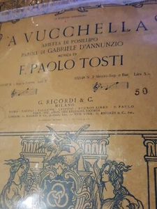 'A Vucchella, Arietta Di Posillip, F PaoloTosti/Gabriele D'annunzio 1908 Ricordi - Picture 1 of 10
