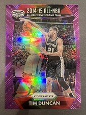 2015-16 Panini Prizm All-NBA Team Purple Prizm /99 Tim Duncan #399 HOF PF GOAT