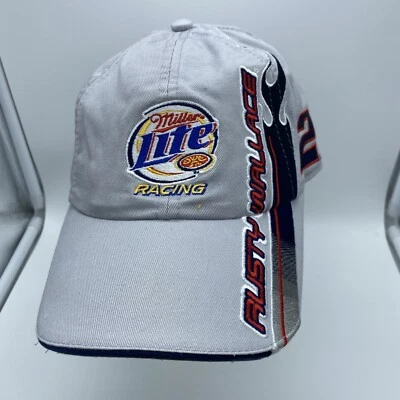 Rusty Wallace Gary Miller Lite Racing Nascar Gorra Correa 2 Persecución Foto 1 de 4