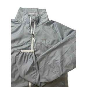 Marmot Women's S Full Zip Windbreaker Jacket Silver Gray Gorpcore Lightweight - Picture 1 of 7