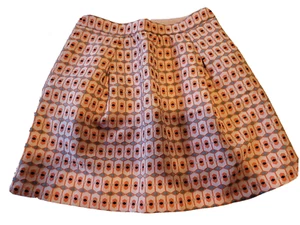J. Crew Damen Größe 4 Geometrischer Kasten Faltenrock Orange Gefüttert Taschen B8248 - Bild 1 von 22