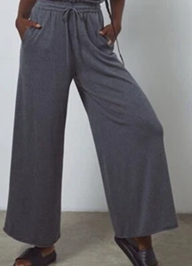 LUNYA kuschelige Relaxed Hose Baumwolle Seide mit Kordelzug in grau Gr. S neu im Beutel - Bild 1 von 4