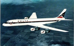 Postal: Delta Airlines, flota moderna de aviones incluye el Douglas DC y Fanjet - Imagen 1 de 2