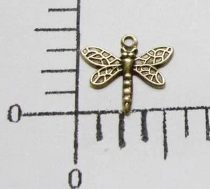 34363        6 Pc Brass Oxidized Small Dragonfly Charm Jewelry Finding - Picture 1 of 1