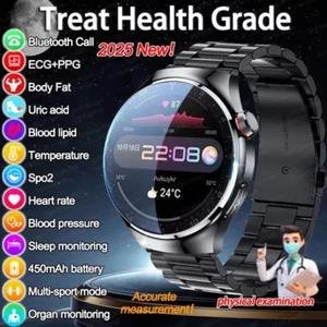 UK 2025 New Medical Grade Smart Watch Blood Pressure Oxygen Heart Rate Bluetooth - Picture 1 of 18