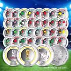 Qatar set 35 coins World Cup official colorful commemorative coin set, 2022,Unc