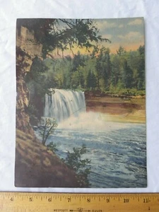 GIANT POST CARD 7'' X 9" TAHQUAMENON FALLS, Michigan - Picture 1 of 3