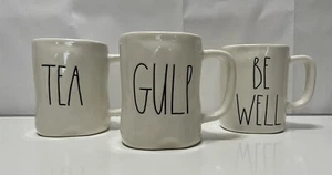 Rae Dunn Mug Set Of 3 Tea Gulp Be Well Coffee Mugs Artisan Collection by Magenta - Picture 1 of 3