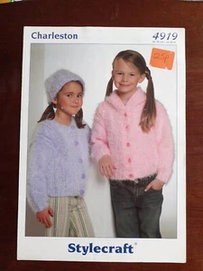 Stylecraft Aran Knitting Pattern No 4919 Cardigans & Hat 22-30" Vintage - Bild 1 von 3