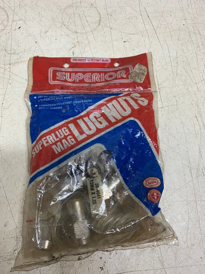 New Never Used Vintage Superior 30-5611 7/16" RH Kit-C Lug Nuts - Image 1 of 2