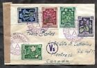 Austria 1948 Censored Cover To Canada Flowers Semi Post Wiener Blumenkorso Stamp