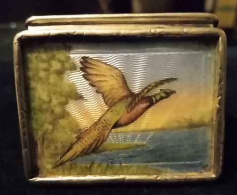 Solid Silver 'AR' Signed Guilloche Snuff Box F.G. Flavel. B'hm 1977. Jubilee HM Cover