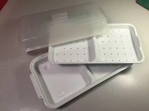 RONCO SHOWTIME ROTISSERIE ENAMEL 3 PIECE STEAM TRAY - Picture 1 of 7