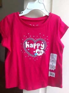 Toddler Girls 2T 4th Of July Shirt, NWT, Jumping Beans - Picture 1 of 2