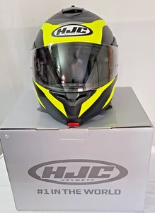 HJC C91 Taly Modular Motorcycle Helmet Green Size Large (Hat Sz 7 1/4 to 7 3/8) - Picture 1 of 9