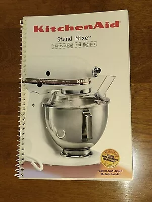 Vintage KitchenAid Stand Mixers Instructions & Recipes Cookbook Spiral Bound USA - Imagem 1 de 4