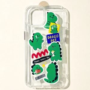 Cute Dinosaur Case For iPhone 14 13 12 11 Pro Max Plus Mini XR XS X SE 8 7 6 s - Picture 1 of 4