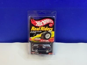 HOT WHEELS 1/64 RLC REAL RIDERS BLACK '65 FORD MUSTANG W/ PROTECTO #1605 - Picture 1 of 12