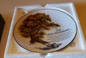 1990 Avon 5th Anniversary Plate: "The Great Oak" New In Original Box - Picture 1 of 9