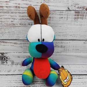 Odie Garfield Gradient Colorful Rainbow 7" Plush Stuffed Toy Animal New Tags NWT - Picture 1 of 8