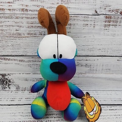 Odie Garfield Gradient Colorful Rainbow 7" Plush Stuffed Toy Animal New Tags NWT - Image 1 of 4