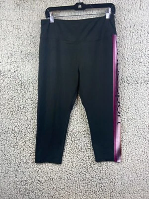 Leggings cropped preta Bebe Sport com logotipo lateral feminina tamanho 1XL - Imagem 1 de 4