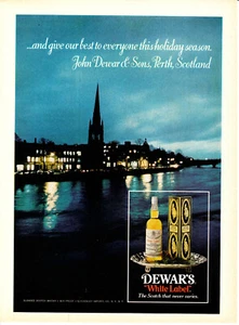 DEWAR'S WHISKY AD #1 RARE 1976 PERTH, SCOTLAND - Picture 1 of 2