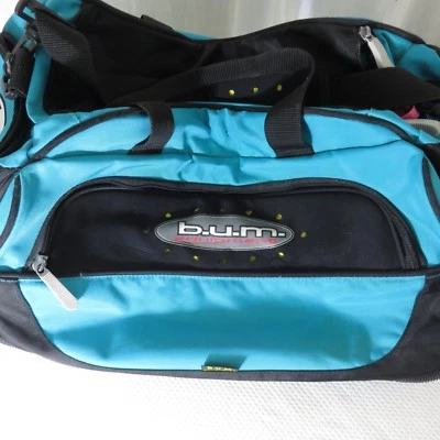 B.U.M Bum Equipment Teal Nylon Gym Bag Duffle Bag Carry On Luggage Vintage 90s - Image 1 of 4