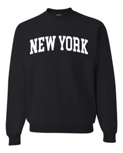 Sudadera Cuello Redondo Estilo Universitario del Estado de Nueva York Blanco Moda Unisex - Imagen 1 de 11