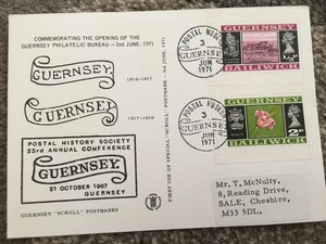 GB BRIEFMARKEN GUERNSEY HISTORISCHE GESELLSCHAFT 2 ERSTTAGSBRIEFE - Bild 1 von 1