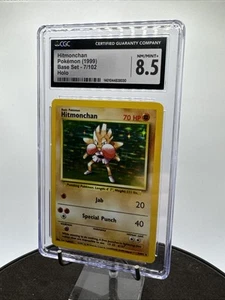 Cgc 8 Hitmonchan Pokemon 1999 Base Set 7/102 Holo Unlimited - Picture 1 of 12