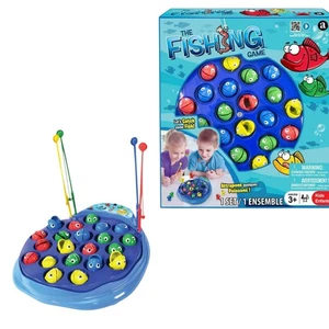 Das Angelspiel 2-4 Spieler ab 3+ Fische drehen sich herum und schwanken sich auf und ab NEU - Bild 1 von 12