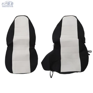 Car Seat Covers Blk/Silver For Ford Ranger 1998-03 60/40 High Back Seats - Picture 1 of 20