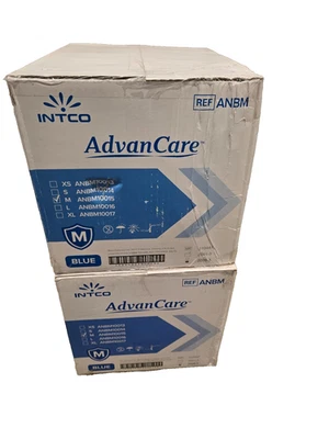 INTCO AdvanCare Nitrile Exam Gloves, Powder-Free, Medical Grade, Size Medium, 2000 PCS