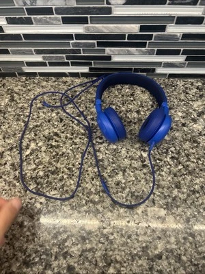 JBL E35 On-Ear Headphones Button Remote with Microphone, Tested Blue - Image 1 of 4