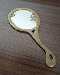 Jugendstil Handspiegel – Bronze/Messing – Antik um 1900 – Art Nouveau - Bild 1 von 7