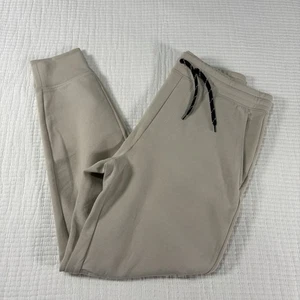 Gap Tech Fleece Jogger Pants Mens Beige Medium Drawstring Pull On Athleisure - Picture 1 of 14