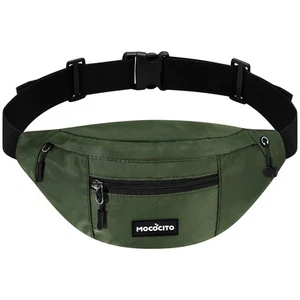 MOCOCITO Marsupio Uomo Donna Marsupio Sportivo con 4 Zip Tasche Marsupio Uomo - Foto 1 di 8