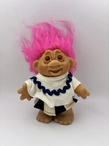 Troll Doll 1986 Cheerleader Dam Pink Hair Vintage Check Description - Picture 1 of 4