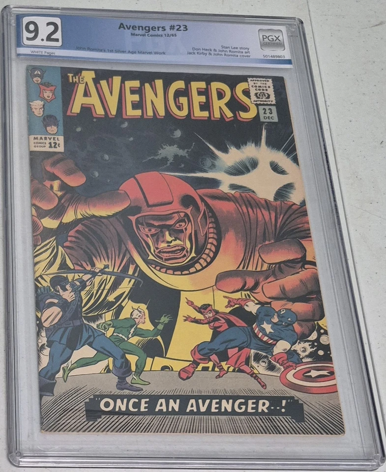 Avengers 23 1st Ravonna Renslayer! 1st Romita Marvel Work NOT CGC PGX GRADED 9.2 - Image 1 of 2