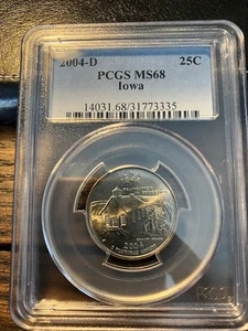 2004-D PCGS MS68 Iowa State Quarter Business Strike 25C - Picture 1 of 2