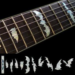 Jockomo BAT Bat/White Pearl Guitar Inlay Sticker - Picture 1 of 12
