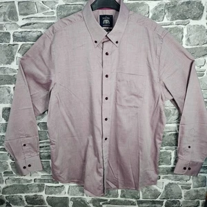 Savile Row Shirt Mens Size Large Pale Purple 100% Cotton Button Down Collar - Picture 1 of 13