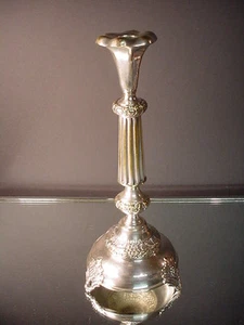 Art Nouveau M. H. Spiro Silver Plate Shabbat Candlestick Warszawa, Poland C 1890 - Picture 1 of 6